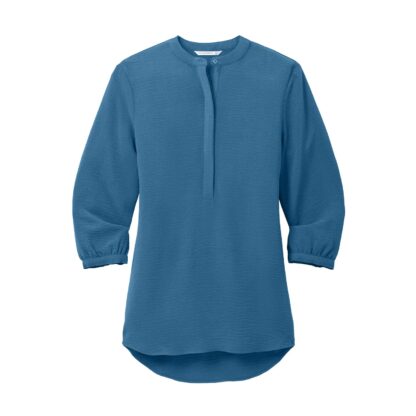 Port Authority® Ladies 3/4-Sleeve Textured Crepe Tunic
