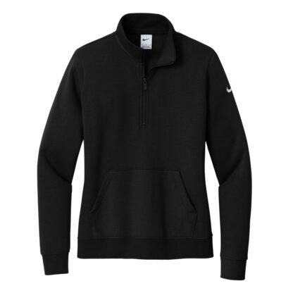 Nike Ladies Club Fleece Sleeve Swoosh 1/2-Zip - Image 3