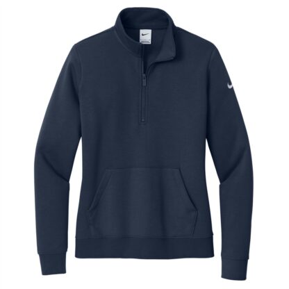 Nike Ladies Club Fleece Sleeve Swoosh 1/2-Zip - Image 2